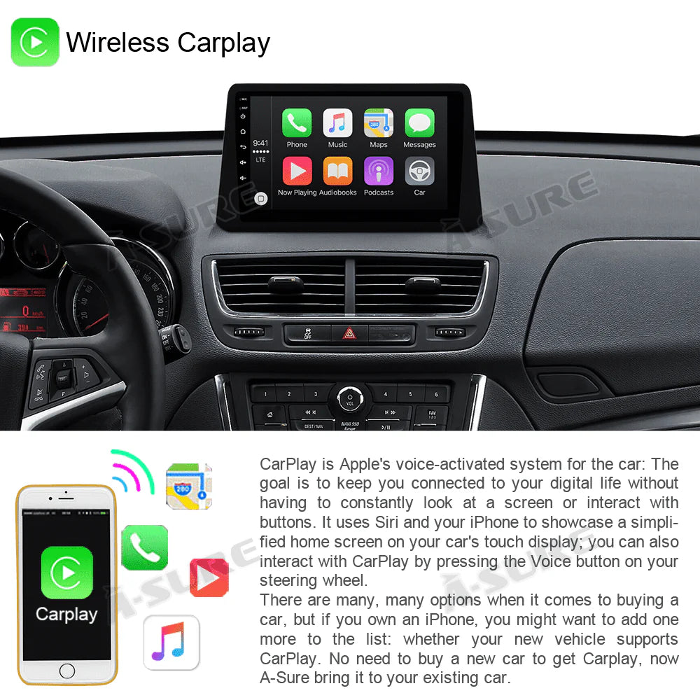 2+32GB Android 12 Car Stereo Radio with Wireless CarPlay Android Auto GPS H247