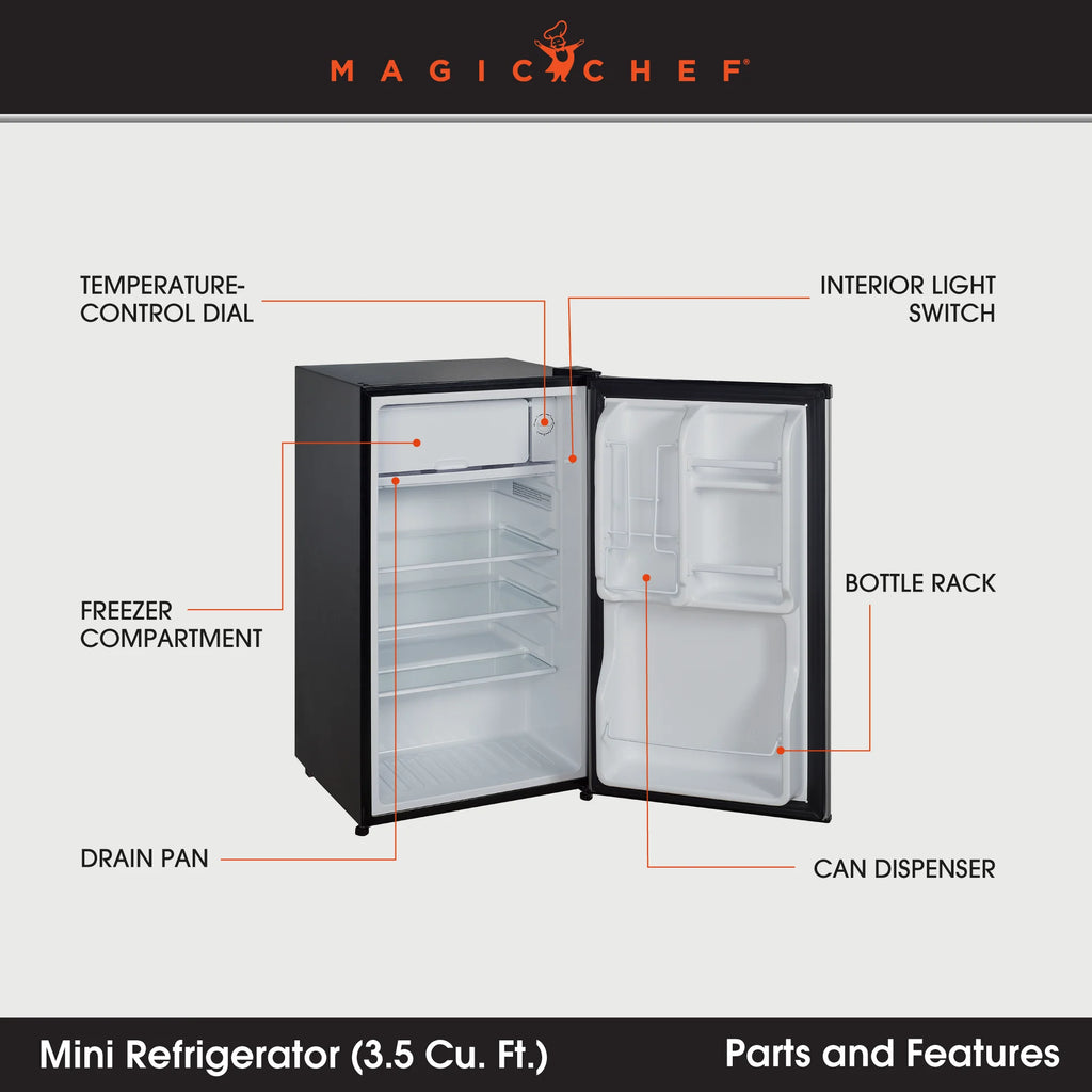 18.5 inch 3.5 Cu. ft. Compact Refrigerator Single Door V38287