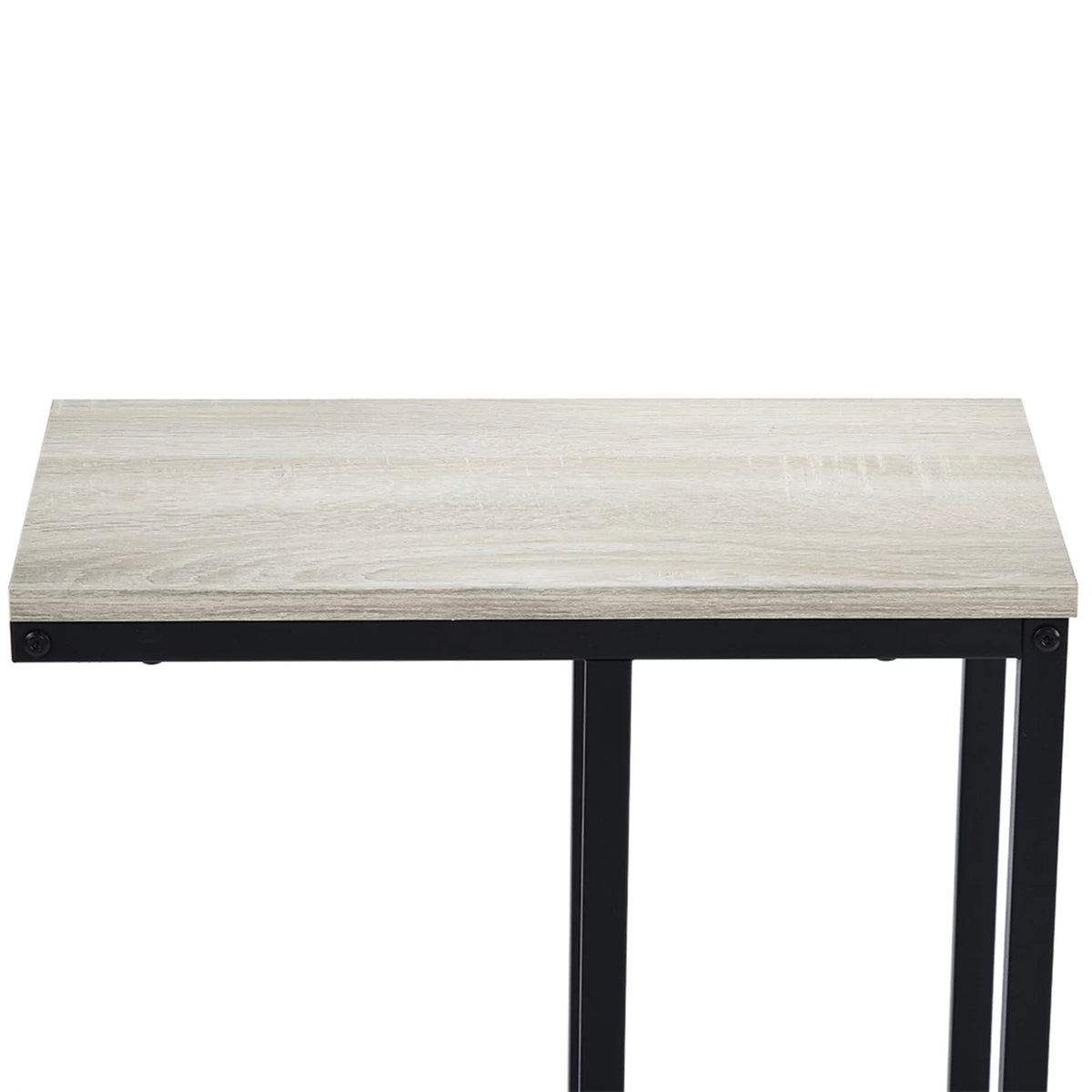Coffee Table, Iron Sofa Accent Table Wood Grain K7892