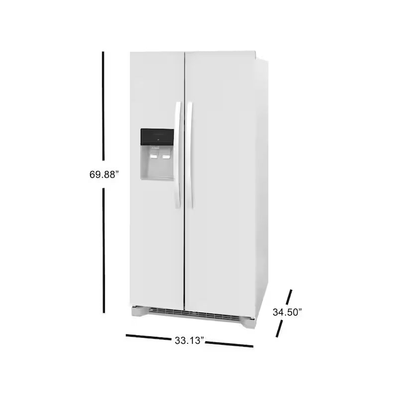 22.3 cu. ft. Side by Side Refrigerator in White G64565