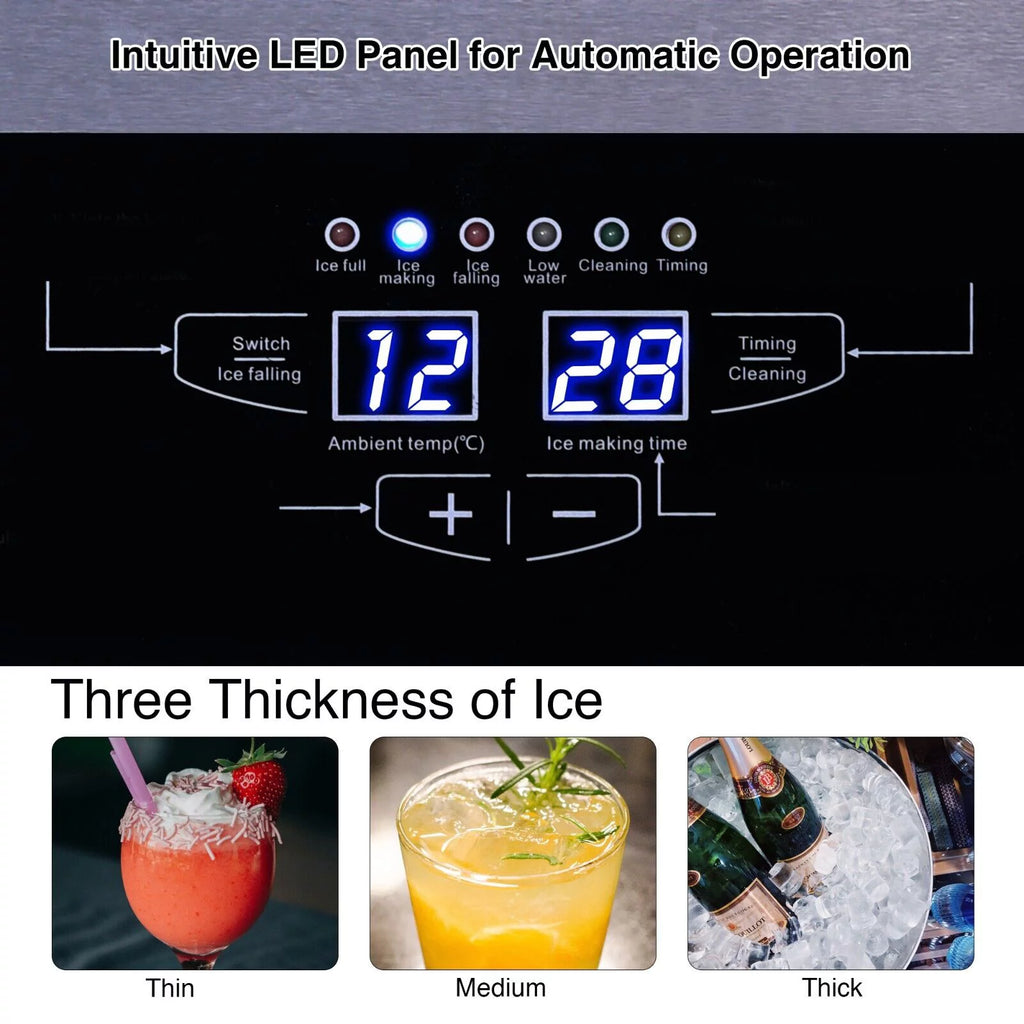 Commercial Ice Maker 150lb Stainless Steel Cube Machine S486