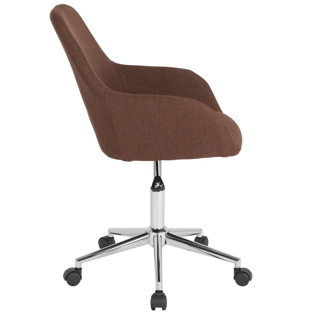 Blue Mid-Back Upholstered Swivel Chair P3585