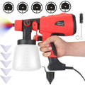 Electric Paint Sprayer with 3 Spray Patterns 5 Nozzles 800ML Detachable Cup F9232