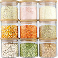 Green Glass Jars with Airtight Lids 9 Pack of 16oz Z99314
