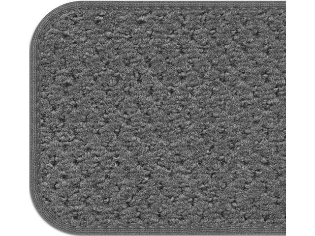 Set of 12 Gray Adhesive Carpet Stair Treads O92908