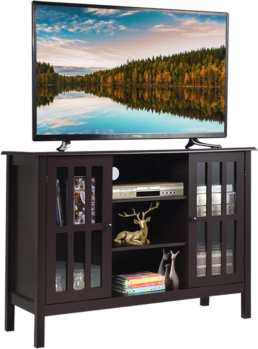White Wood TV Stand J8316