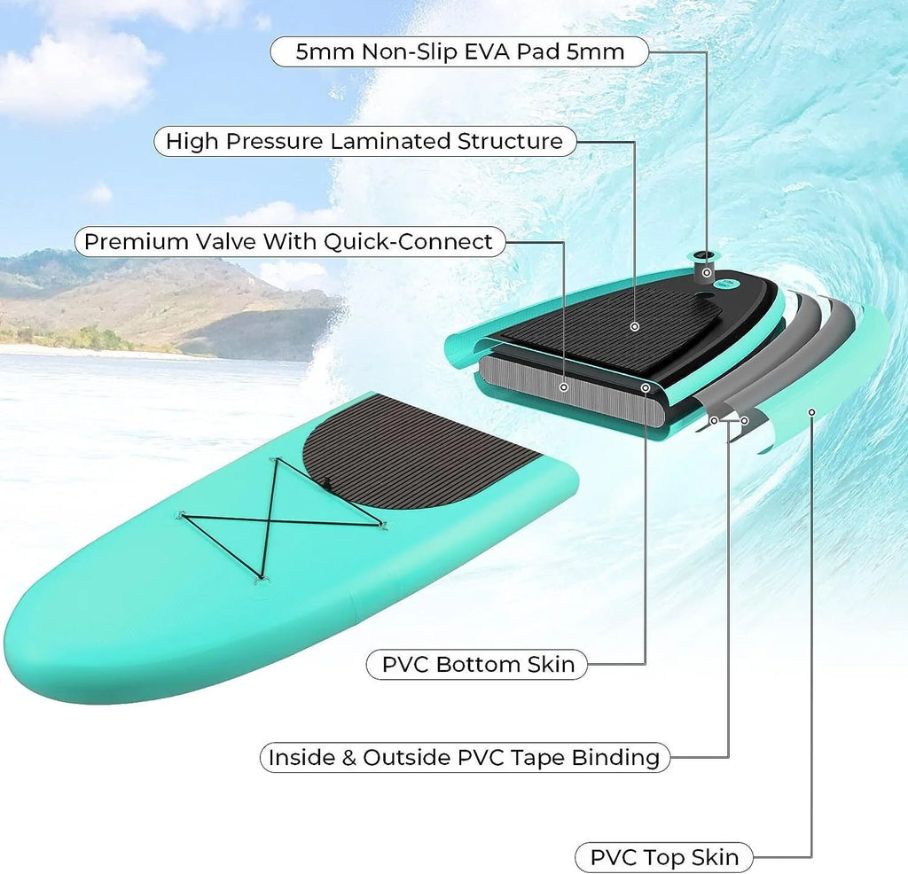 Inflatable Stand Up Paddle Board with Non-Slip Deck W612