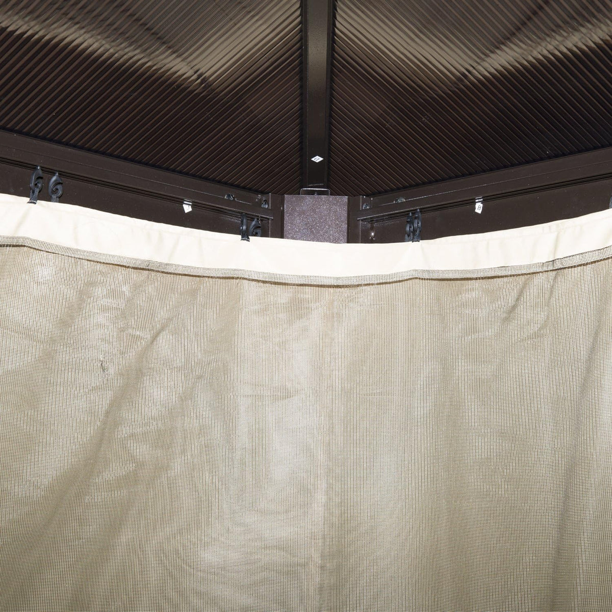 10x10 Polycarbonate Hardtop Gazebo with Curtains and Netting N9289