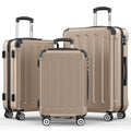 3 Piece Hardshell Lightweight Luggage Set with TSA Lock Spinner Wheels K1424