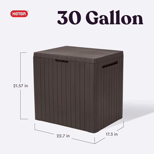 30 Gallon Resin Outdoor Storage Box and Side Table M70670