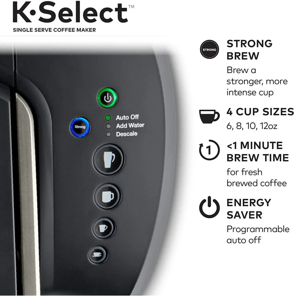 Single Serve K-Cup Pod Coffee Maker, Matte Black N30930