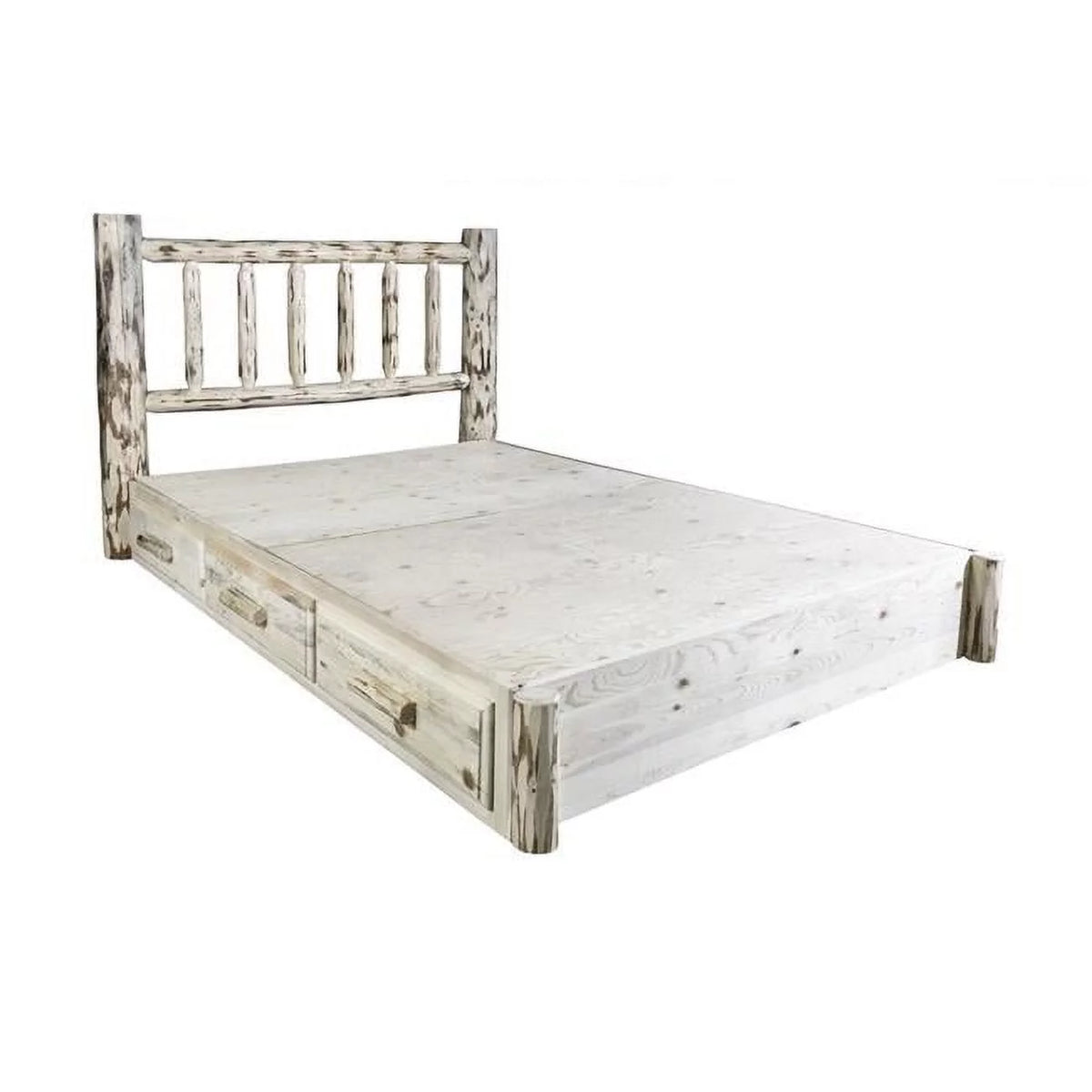 Full Platform Bed with Storage N923