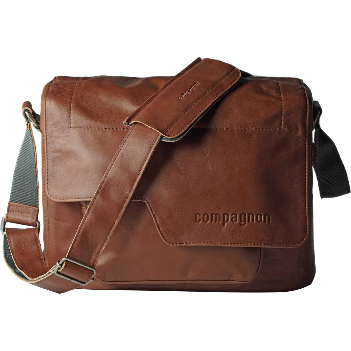 Medium Light Brown Leather Camera Bag B1859