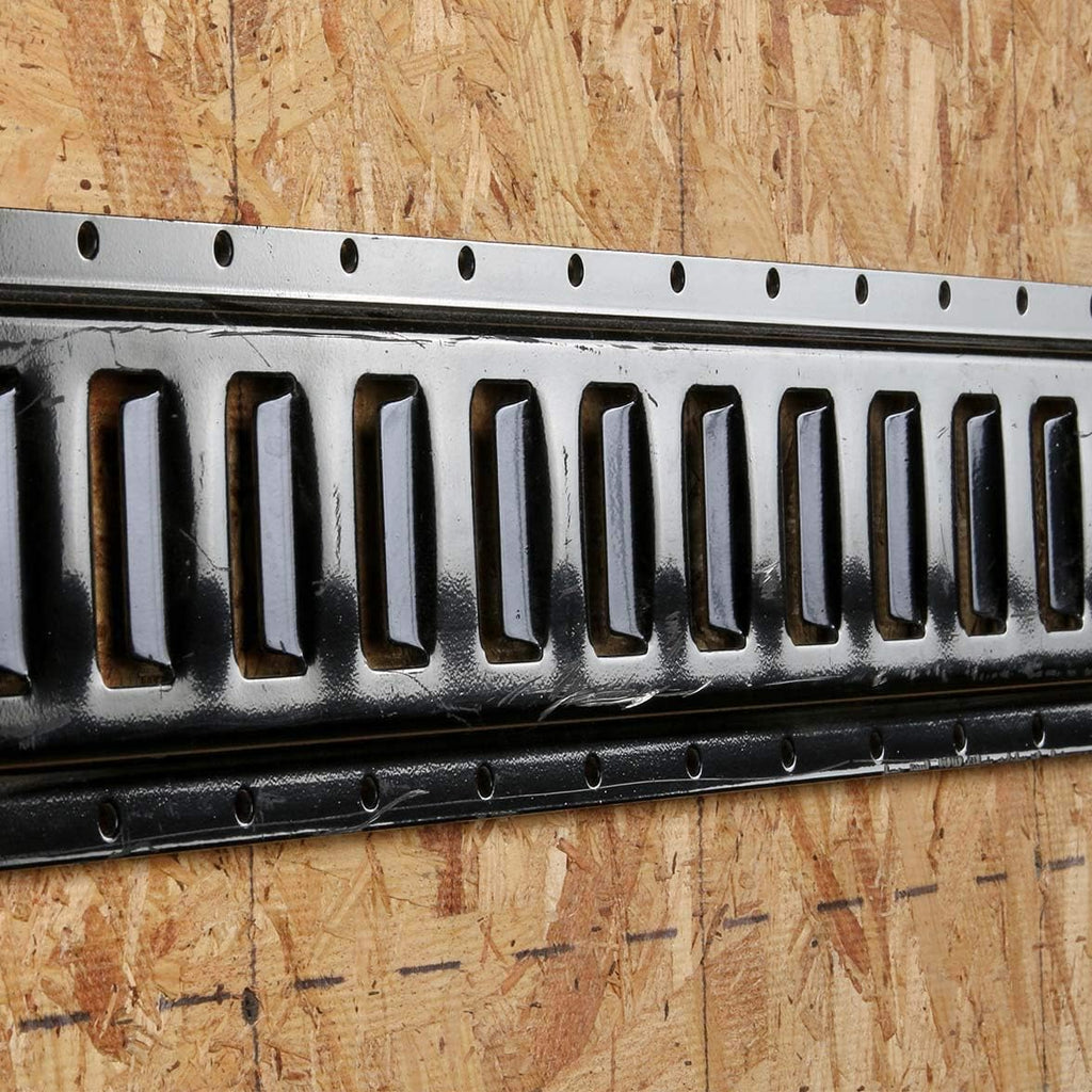 3-ft Black Powder Coated Steel E Track Tie-Down Rail L23690