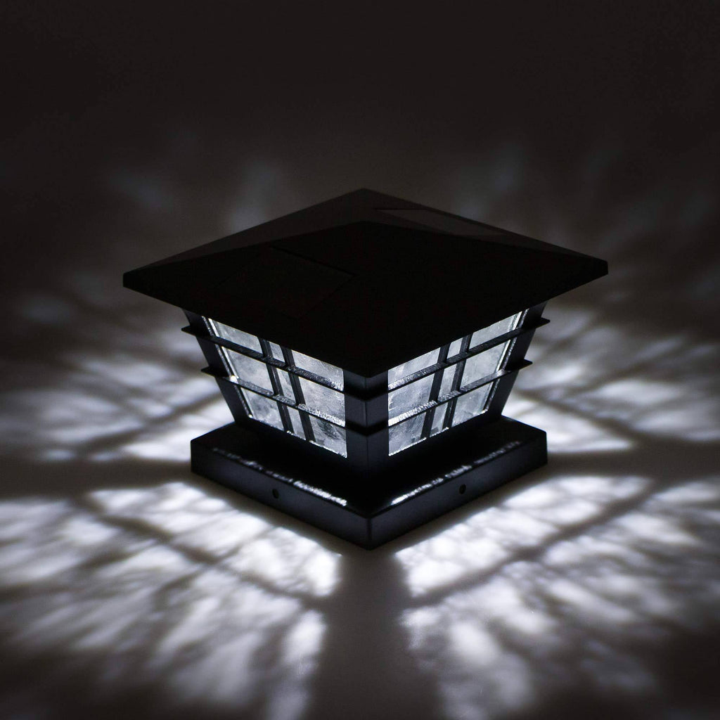 Black 12 Pack Solar Post Cap Light Z130