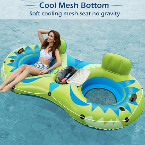 2 Person Inflatable River Tube Float with Cooler I222