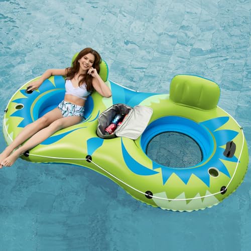 2 Person Inflatable River Tube Float with Cooler I222
