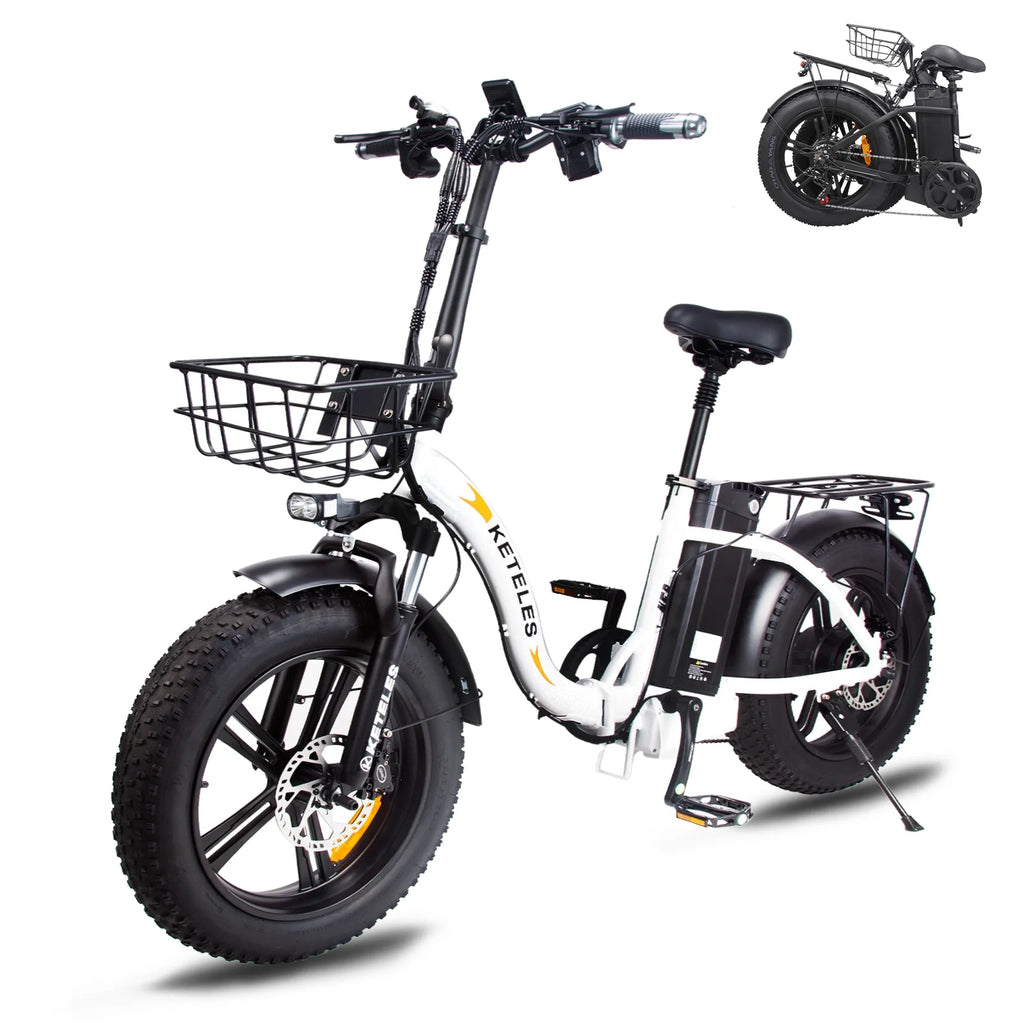 20 Fat Tire 1000W Electric Bike with 48V 17.5AH Removable Battery F526709