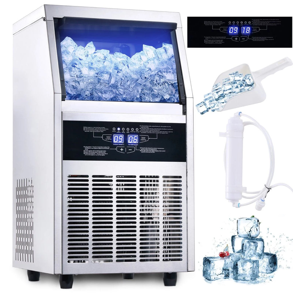 Commercial Ice Maker 150lb Stainless Steel Cube Machine S486