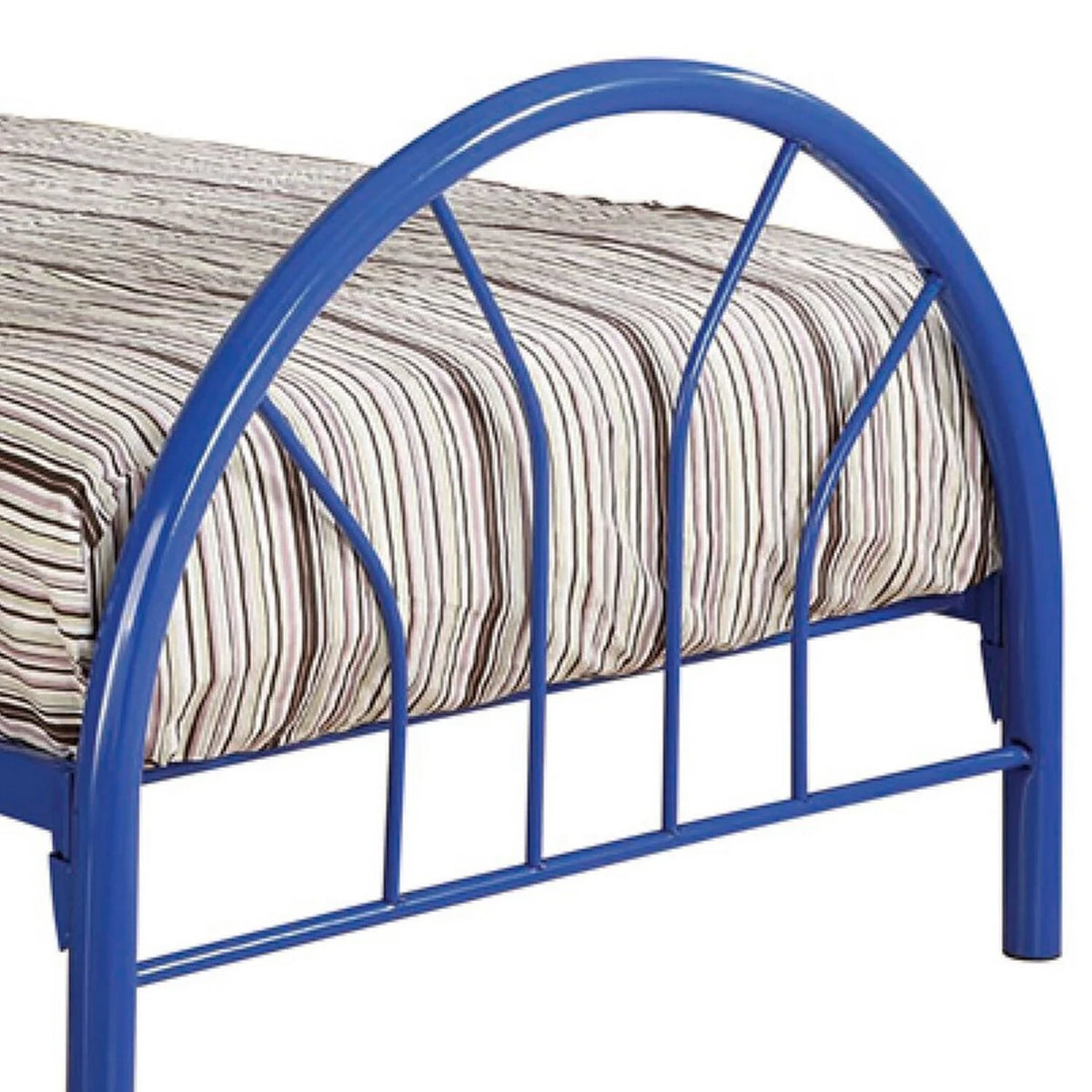Blue Twin Size Metal Bed X5295