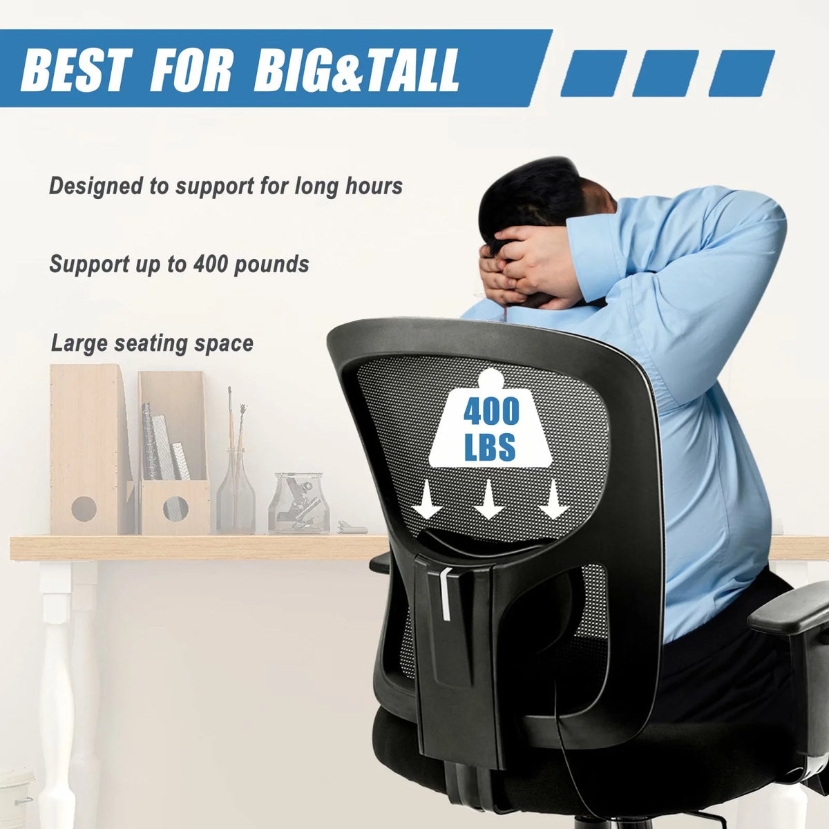 Black Adjustable Mesh Ergonomic Office Chair G20749