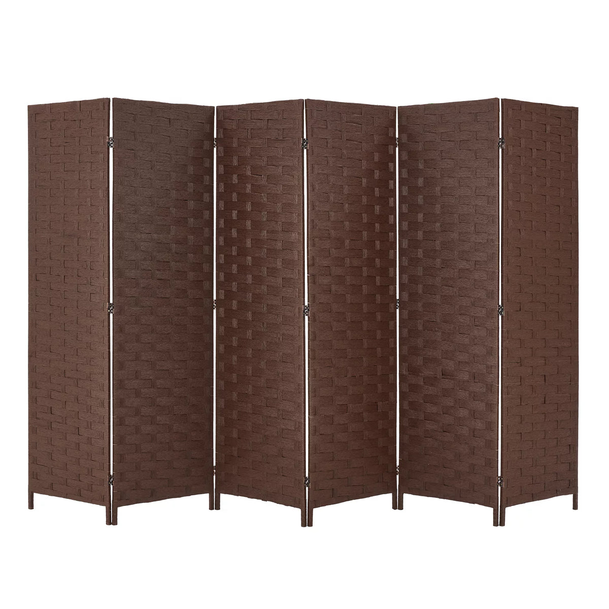 6 Panel 6 FT Tall Weave Fiber Folding Room Divider L537