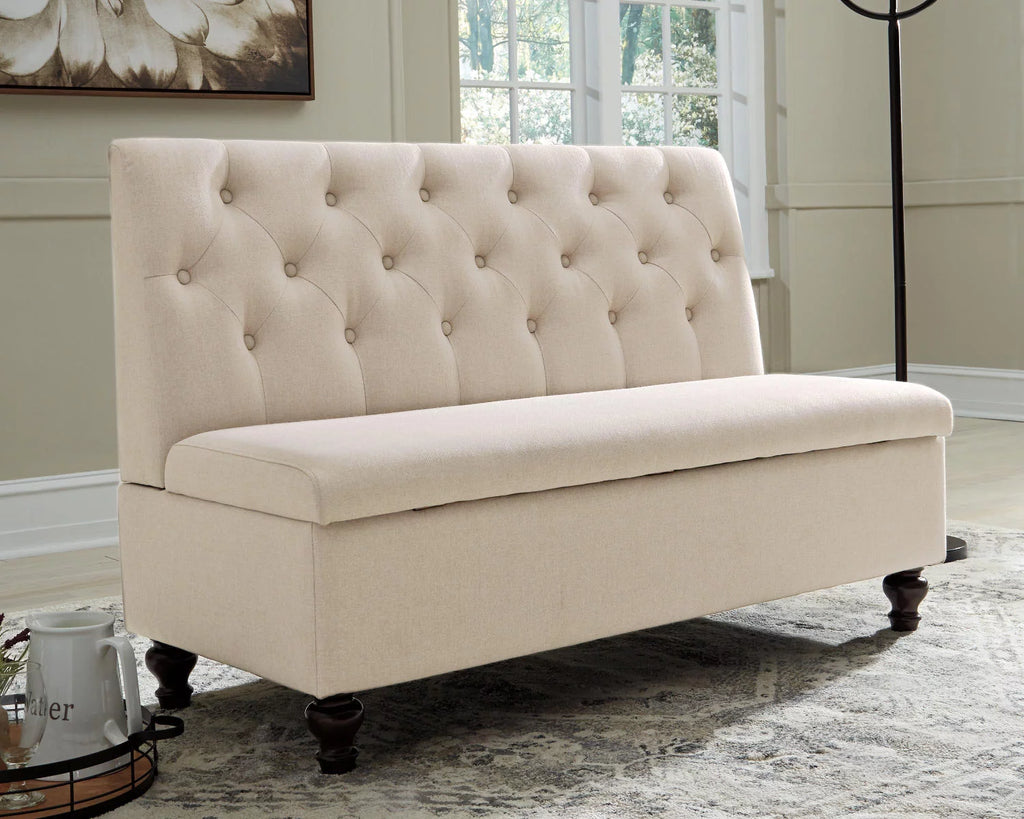 Light Beige Entryway Storage Bench Z6554