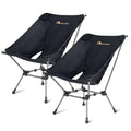Portable Camping Chair 330Lbs Capacity Black J63863