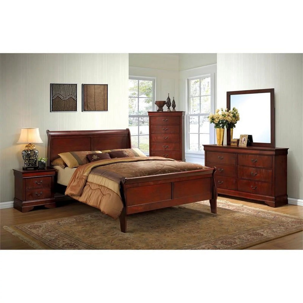 Solid Wood 6-Drawer Dresser in Cherry F3063