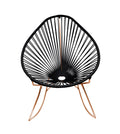 Black Weave on Copper Frame Rocker D173007