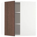 Corner Wall Cabinet with Shelves, White U7757