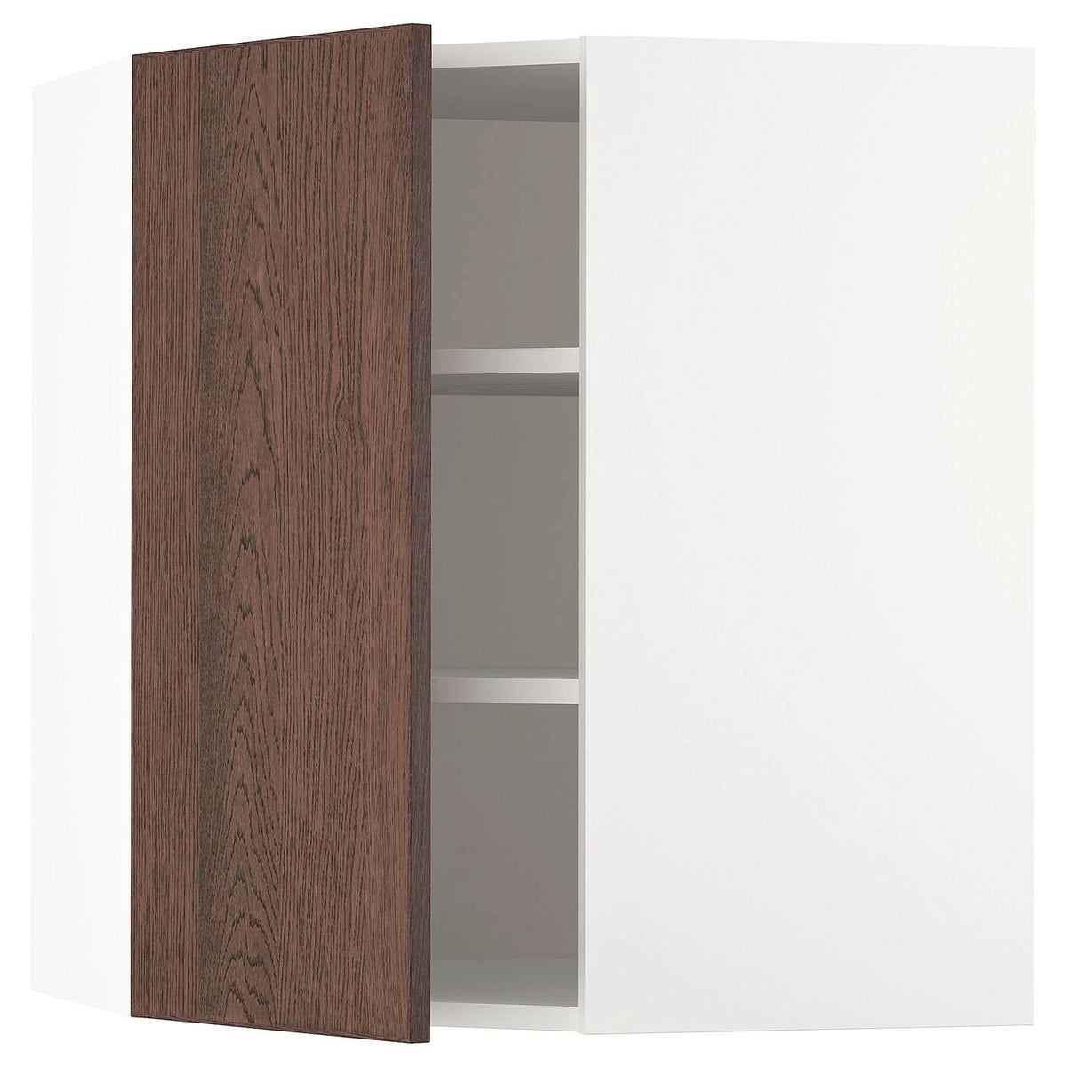 Corner Wall Cabinet with Shelves, White U7757