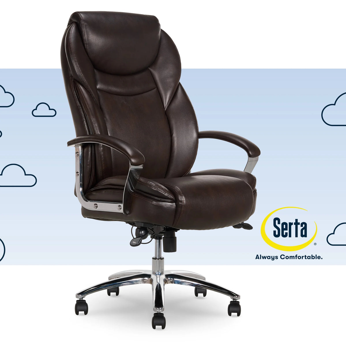 Black Bonded Leather Big & Tall Office Chair E30500
