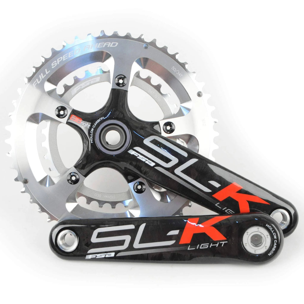 Carbon Road Bike Crankset 50/34 10 Speed 175mm Silver Q5842