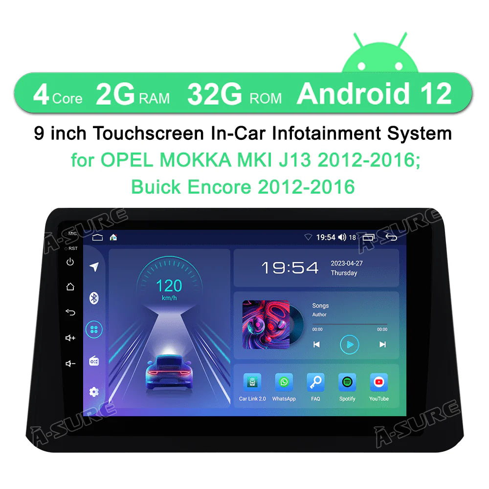 2+32GB Android 12 Car Stereo Radio with Wireless CarPlay Android Auto GPS H247