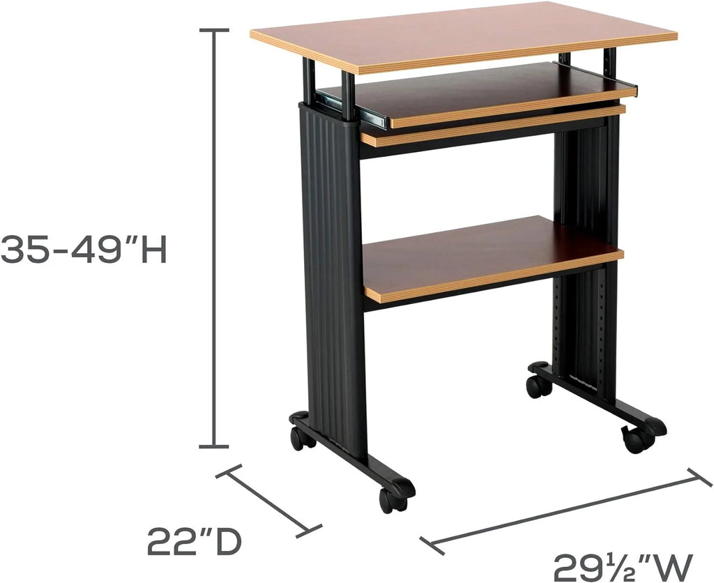 Height-Adjustable Desk with Keyboard Storage and 4 Wheels P745505