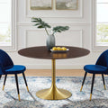 Round Wood Grain Dining Table N2663