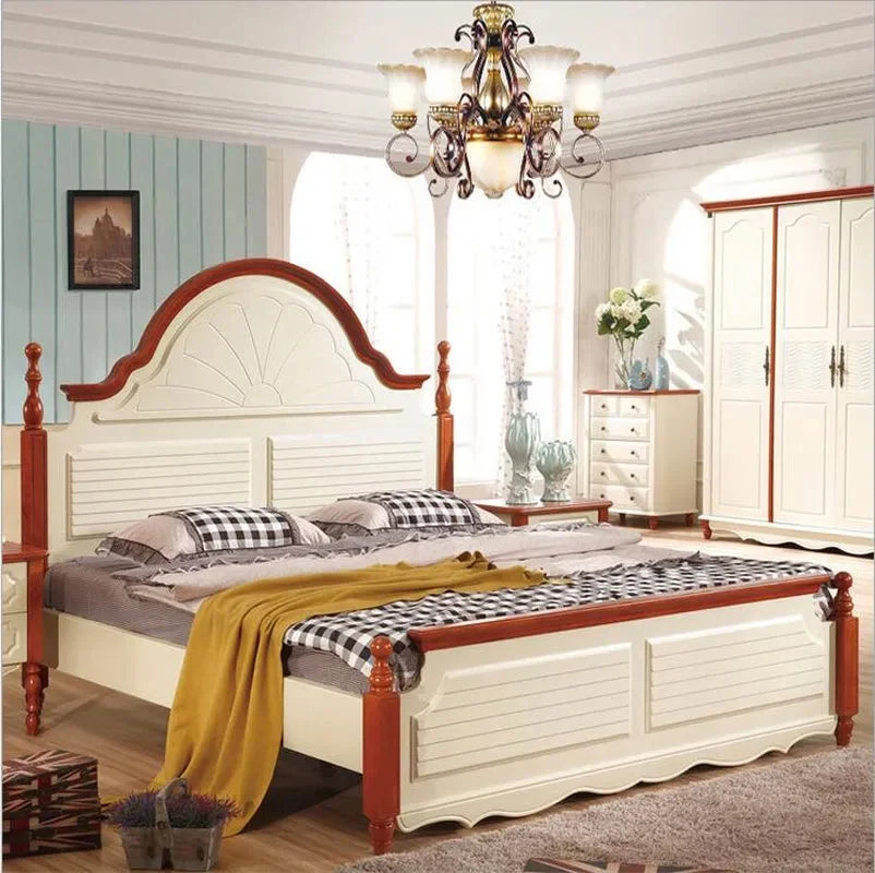 Rustic Wood Bed A787
