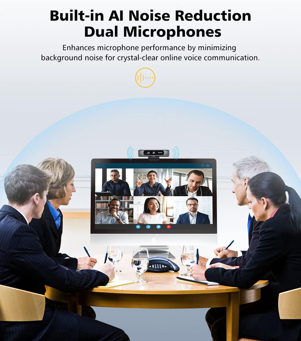 4K Wide Angle Webcam with Dual Microphones G58660