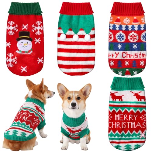 4 Pack Dog Christmas Sweater I264
