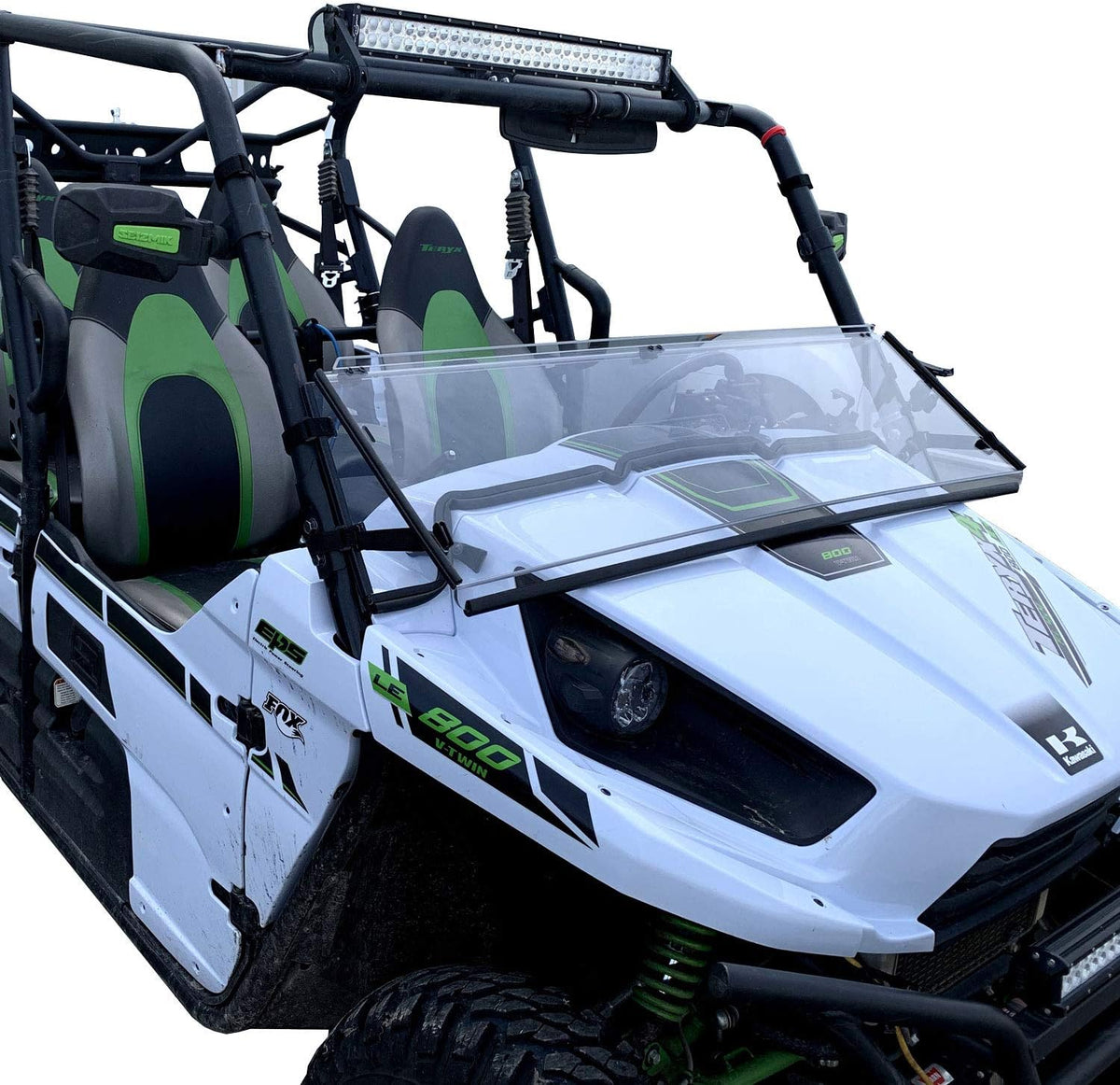 Folding Scratch Resistant Polycarbonate Windshield Q8027