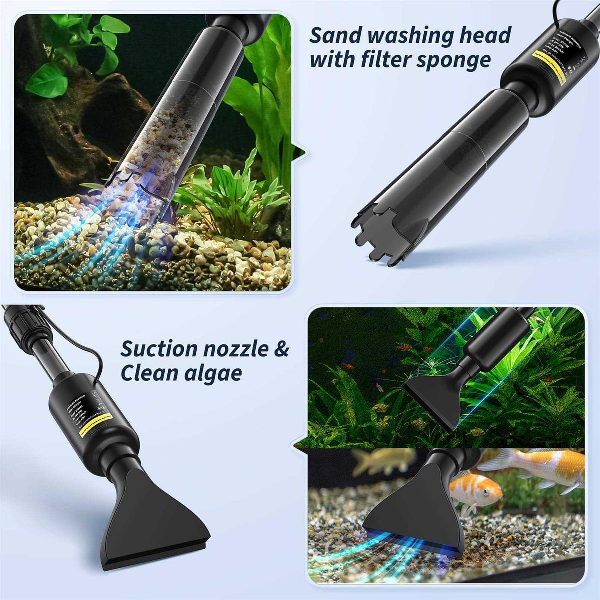 Fish Tank Cleaner Aquarium Gravel Cleaner Electric Fish Tank Cleaning Tools Z437