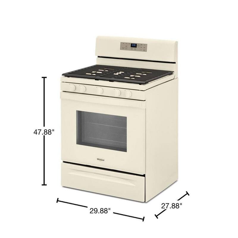 Gas Range with Self Cleaning and Center Oval Burner in Biscuit T835