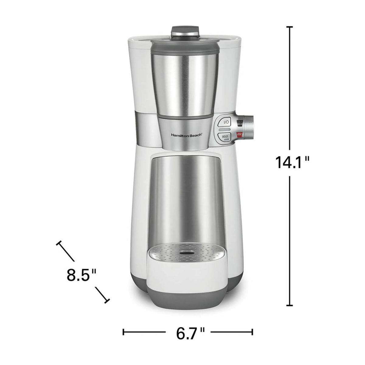 16 Oz. Cold Brew and Hot Coffee Maker White C668239