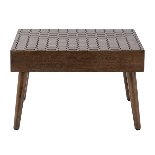 Vintage 2 Tier Wood Coffee Table with Drawers U2630