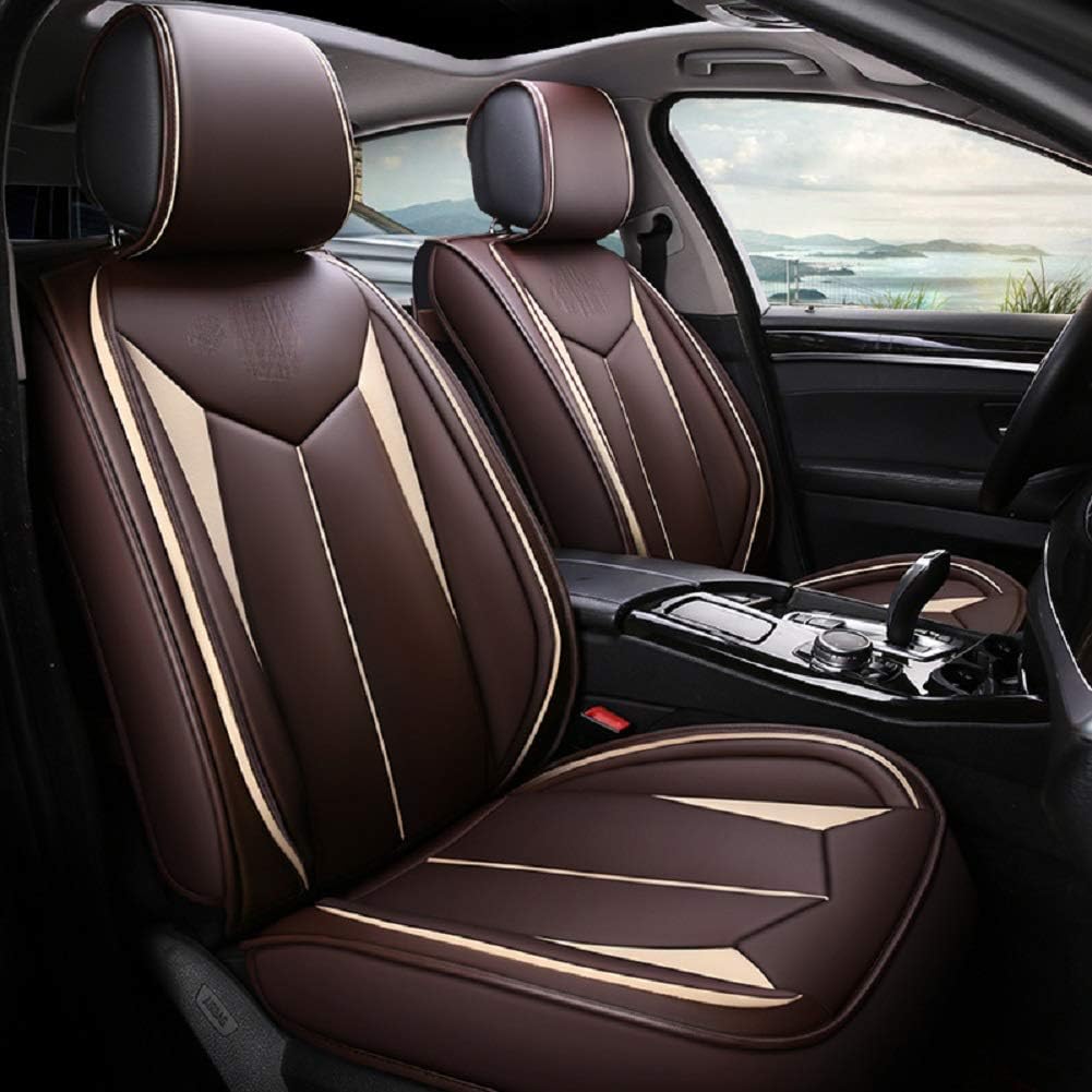 Leather Four Seasons Seat Cover 5 Seats Full Set Universal fit Red G257