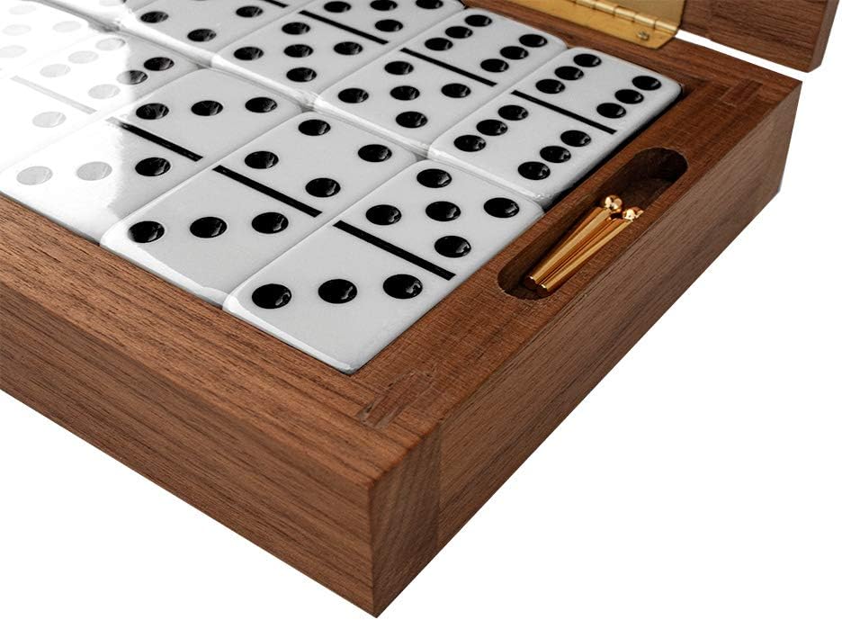 Domino Set with Walnut-Framed Beechwood Case L548087