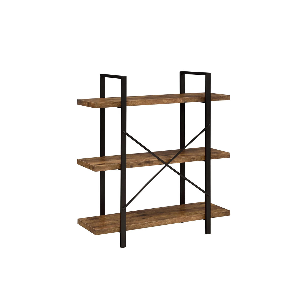 Antique Nutmeg 3-tier Open Back Bookcase A675