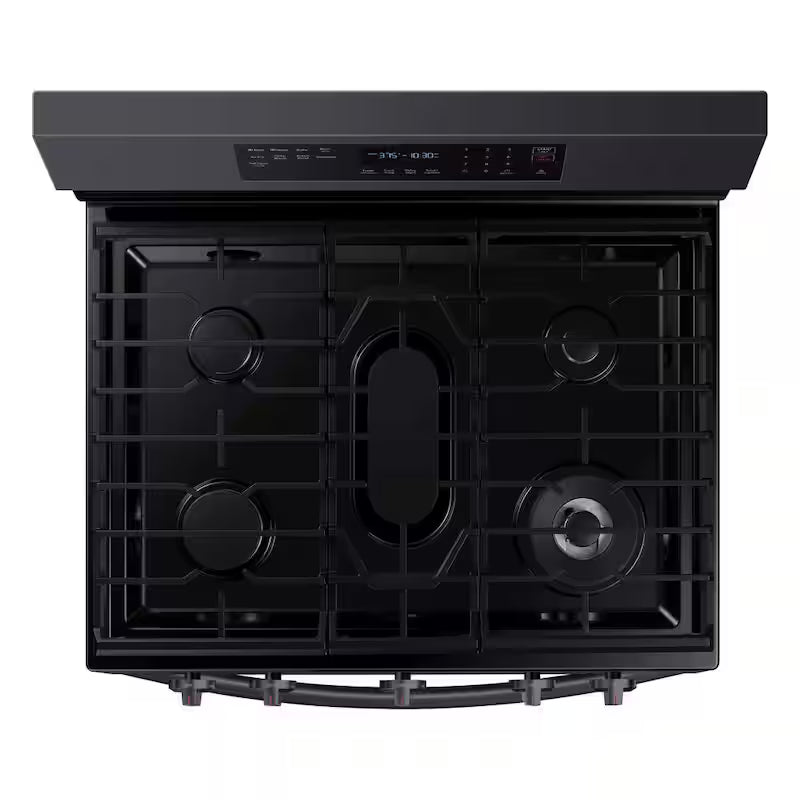 6 cu. ft. Wi-Fi Convection Gas Range with AirFry in Black Stainless Steel R499