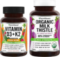 Organic Milk Thistle and Vitamin D3 K2 Capsules P8618